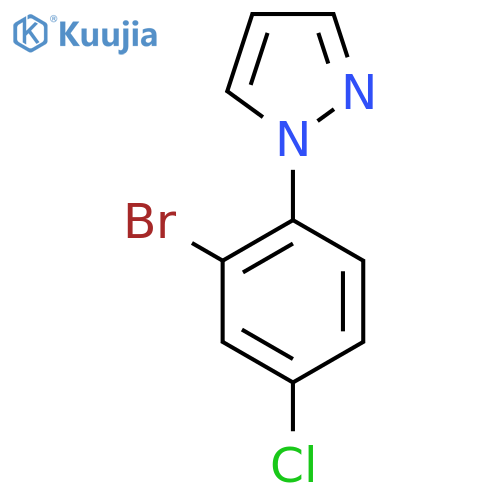 1-(2-Bromo-4-chlorophenyl)-1H-pyrazole structure