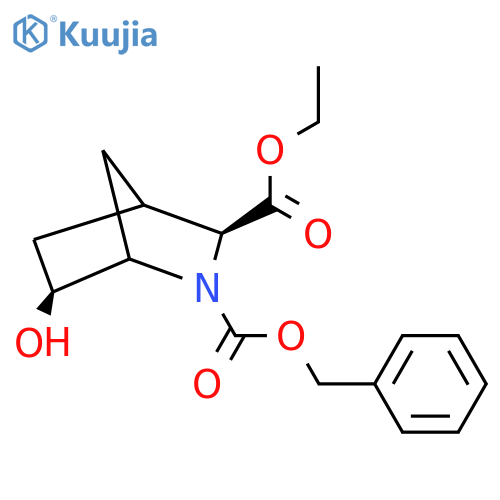 Racemic-(1S,3S,4R,6S)-2-Benzyl 3-Ethyl 6-Hydroxy-2-Azabicyclo[2.2.1]Heptane-2,3-Dicarboxylate structure