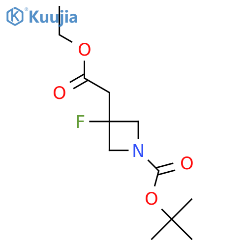 tert-Butyl 3-(2-ethoxy-2-oxoethyl)-3-fluoroazetidine-1-carboxylate structure