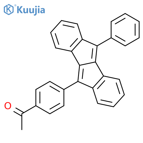 Ethanone, 1-[4-(10-phenylindeno[2,1-a]inden-5-yl)phenyl]- structure