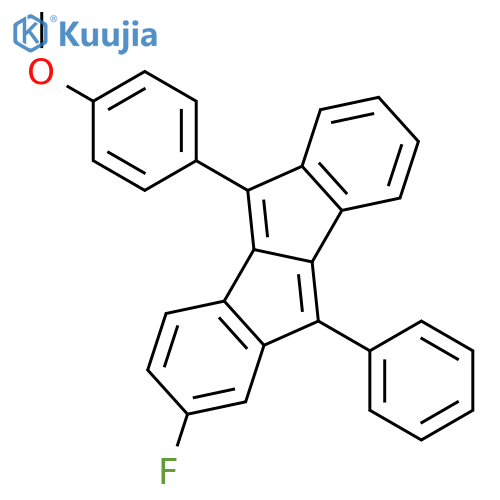 Indeno[2,1-a]indene, 2-fluoro-5-(4-methoxyphenyl)-10-phenyl- structure
