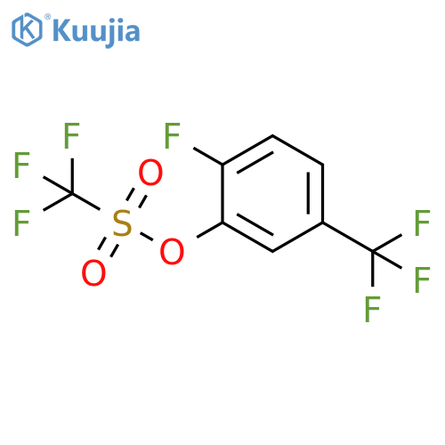 2-Fluoro-5-(trifluoromethyl)phenyl trifluoromethanesulphonate structure