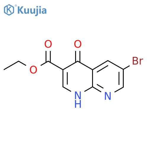 Ethyl 6-bromo-4-oxo-1,4-dihydro-1,8-naphthyridine-3-carboxylate structure