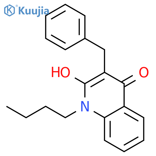 2(1H)-Quinolinone,1-butyl-4-hydroxy-3-(phenylmethyl)- structure