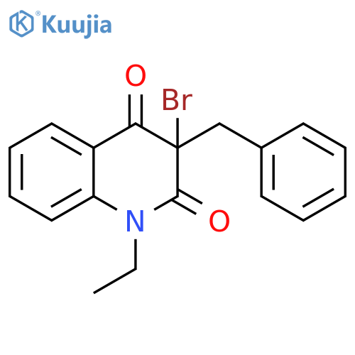 2,4(1H,3H)-Quinolinedione, 3-bromo-1-ethyl-3-(phenylmethyl)- structure