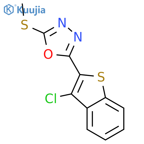 1,3,4-Oxadiazole, 2-(3-chlorobenzo[b]thien-2-yl)-5-(methylthio)- structure