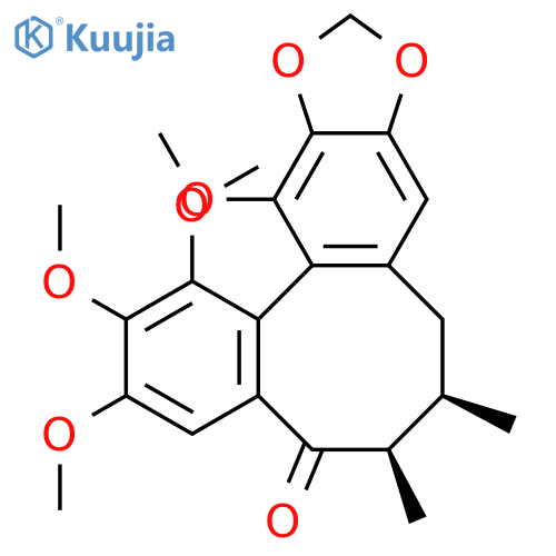 Benzo[3,4]cycloocta[1,2-f][1,3]benzodioxol-5(6H)-one,7,8-dihydro-1,2,3,13-tetramethoxy-6,7-dimethyl-, (6R,7R,13aR)- (9CI) structure