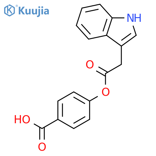 1H-Indole-3-acetic acid, 4-carboxyphenyl ester structure