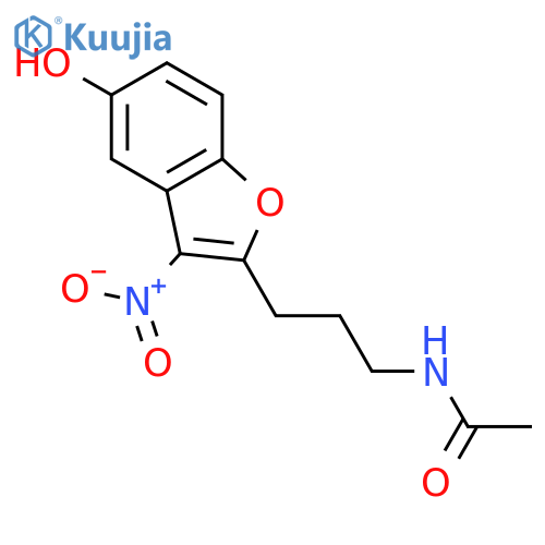 Acetamide, N-[3-(5-hydroxy-3-nitro-2-benzofuranyl)propyl]- structure