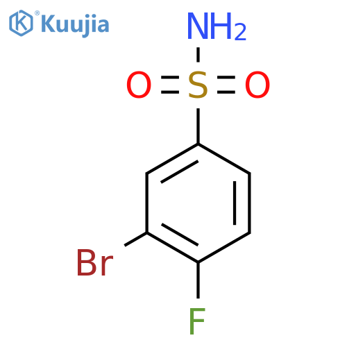 3-bromo-4-fluorobenzene-1-sulfonamide structure