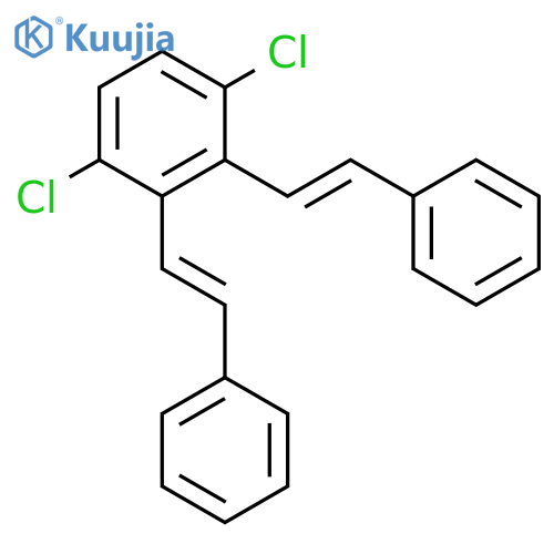 Benzene, 1,4-dichloro-2,3-bis[(1Z)-2-phenylethenyl]- structure