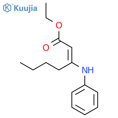 2-Heptenoic acid, 3-(phenylamino)-, ethyl ester structure