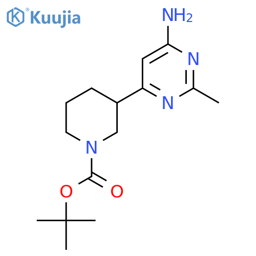 Tert-Butyl 3-(6-amino-2-methylpyrimidin-4-yl)piperidine-1-carboxylate structure