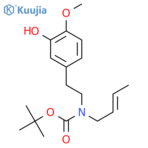 Carbamic acid, N-2-buten-1-yl-N-[2-(3-hydroxy-4-methoxyphenyl)ethyl]-, 1,1-dimethylethyl ester structure