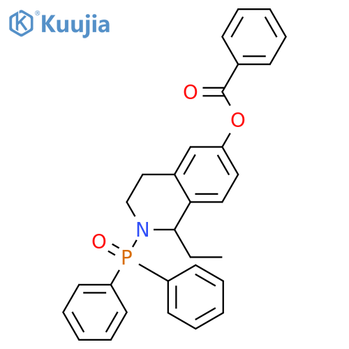 6-Isoquinolinol, 2-(diphenylphosphinyl)-1-ethyl-1,2,3,4-tetrahydro-, 6-benzoate, (1S)- structure