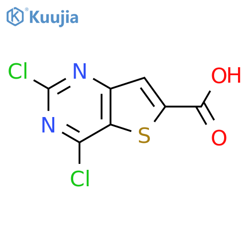 2,4-dichlorothieno3,2-dpyrimidine-6-carboxylic acid structure