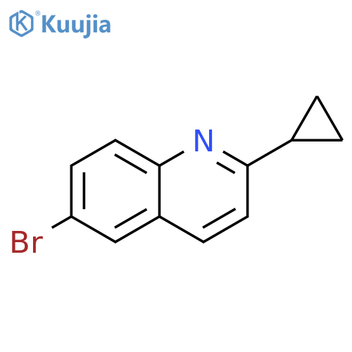 Quinoline, 6-bromo-2-cyclopropyl- structure