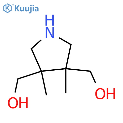 3,4-Pyrrolidinedimethanol, 3,4-dimethyl- structure