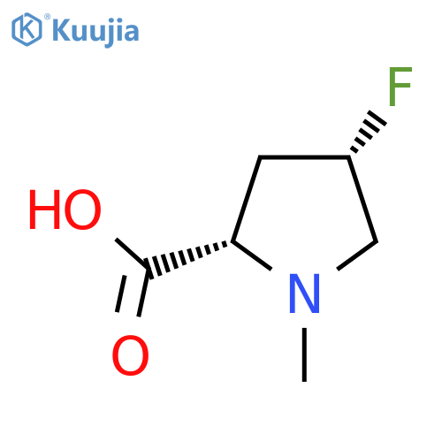 (2S,4S)-4-fluoro-1-methylpyrrolidine-2-carboxylic acid structure
