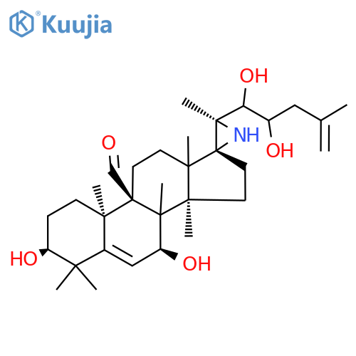 3,7,23,24-tetrahydroxycucurbita-5,25-dien-19-al structure