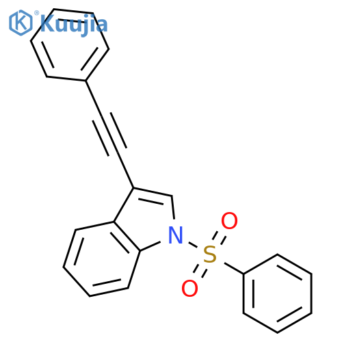 1H-Indole, 3-(phenylethynyl)-1-(phenylsulfonyl)- structure