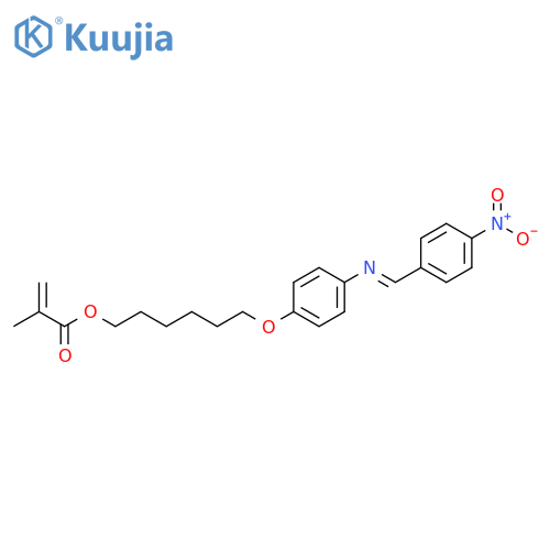2-Propenoic acid, 2-methyl-, 6-[4-[[(4-nitrophenyl)methylene]amino]phenoxy]hexyl ester, (E)- (9CI) structure