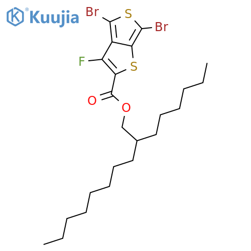 2-Hexyldecyl 4,6-dibromo-3-fluorothieno[3,4-b]thiophene-2-carboxylate structure