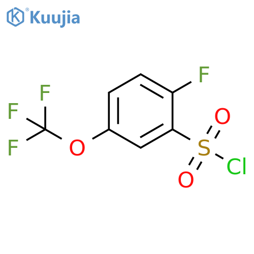2-fluoro-5-(trifluoromethoxy)benzene-1-sulfonyl chloride structure