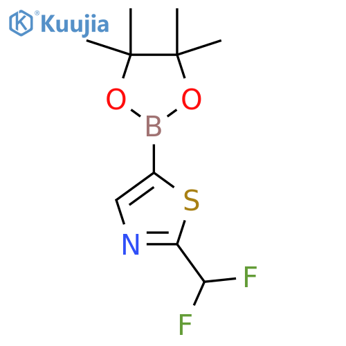 2-(difluoromethyl)-5-(4,4,5,5-tetramethyl-1,3,2-dioxaborolan-2-yl)-1,3-thiazole structure