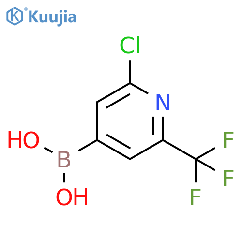 [2-chloro-6-(trifluoromethyl)pyridin-4-yl]boronic acid structure