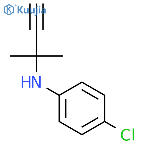 Benzenamine, 4-chloro-N-(1,1-dimethyl-2-propynyl)- structure