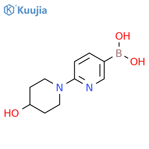 (6-(4-Hydroxypiperidin-1-yl)pyridin-3-yl)boronic acid hydrochloride structure