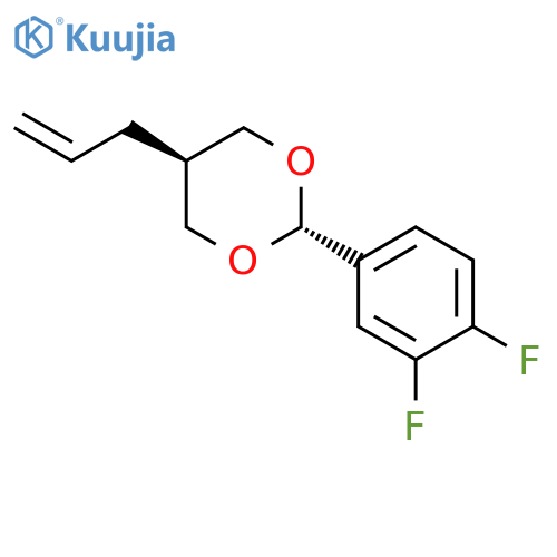1,3-Dioxane, 2-(3,4-difluorophenyl)-5-(2-propenyl)-, trans- structure
