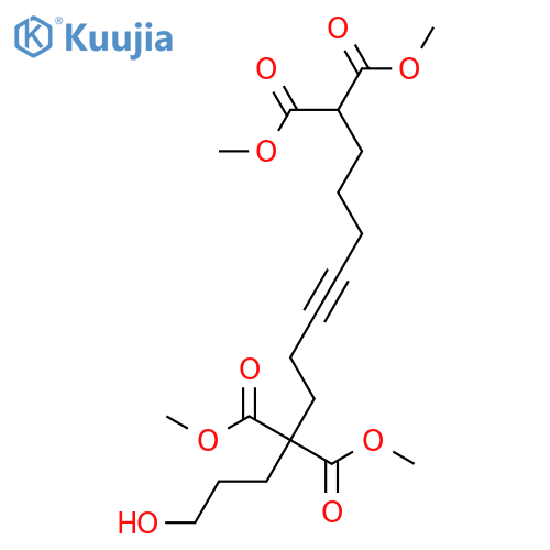 5-Dodecyne-1,1,9,9-tetracarboxylic acid, 12-hydroxy-, tetramethyl ester structure