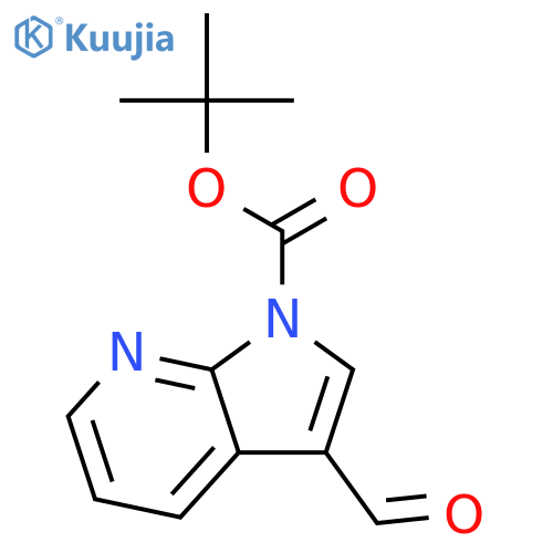 Tert-butyl 3-formyl-1H-pyrrolo[2,3-b]pyridine-1-carboxylate structure