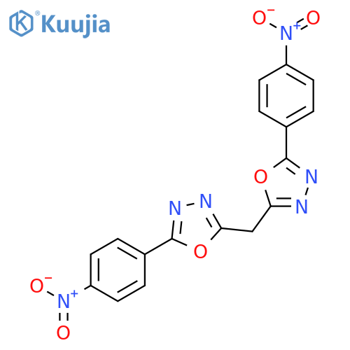 1,3,4-Oxadiazole, 2,2'-methylenebis[5-(4-nitrophenyl)- structure