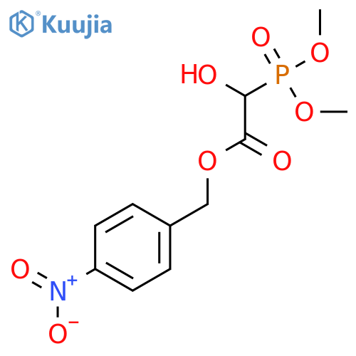 Acetic acid, (dimethoxyphosphinyl)hydroxy-, (4-nitrophenyl)methyl ester structure