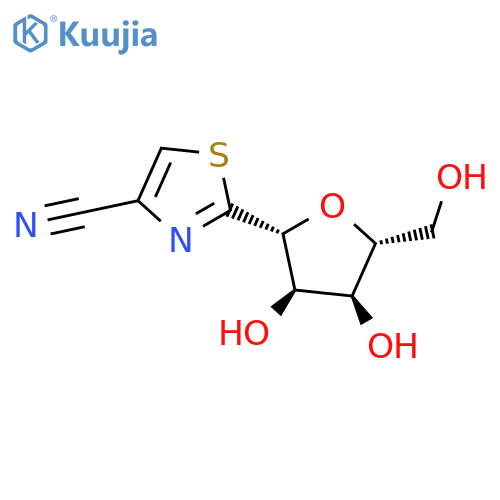 4-Thiazolecarbonitrile,2-b-D-ribofuranosyl- structure