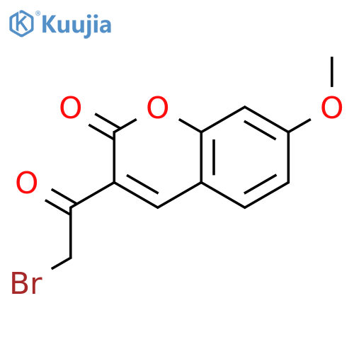 2H-1-Benzopyran-2-one, 3-(bromoacetyl)-7-methoxy- structure