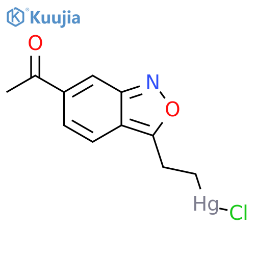 Mercury, [2-(6-acetyl-2,1-benzisoxazol-3-yl)ethyl]chloro- structure