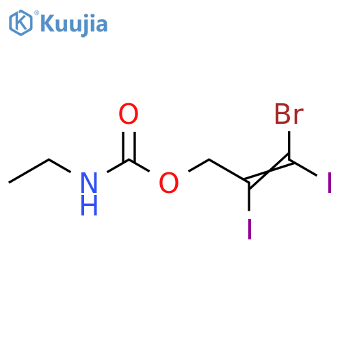 Carbamic acid, ethyl-, 3-bromo-2,3-diiodo-2-propenyl ester structure