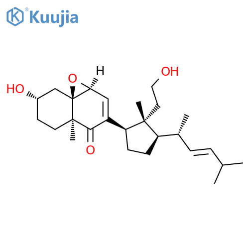 6H-Naphth[1,8a-b]oxiren-4(1aH)-one,3-[(1R,2R,3R)-3-[(1R,2E)-1,4-dimethyl-2-penten-1-yl]-2-(2-hydroxyethyl)-2-methylcyclopentyl]-4a,5,7,8-tetrahydro-7-hydroxy-4a-methyl-,(1aS,4aS,7S,8aR)- structure