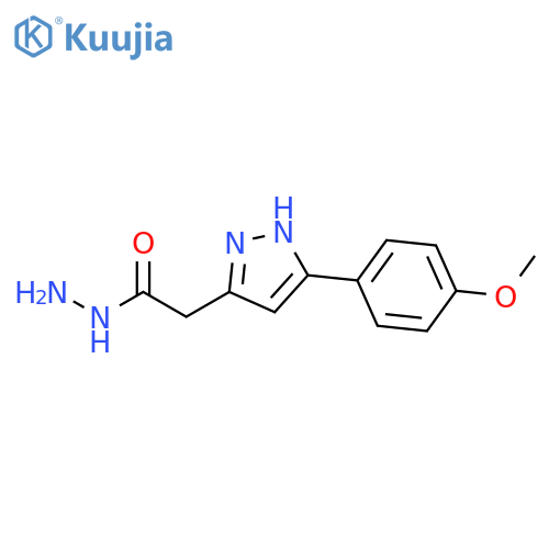 1H-Pyrazole-3-acetic acid, 5-(4-methoxyphenyl)-, hydrazide structure
