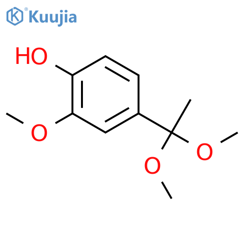 Phenol, 4-(1,1-dimethoxyethyl)-2-methoxy- structure