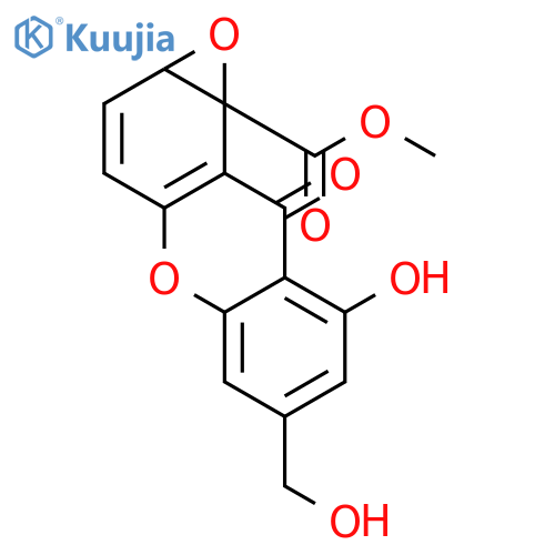 9bH-Oxireno[a]xanthene-9b-carboxylicacid, 1a,9-dihydro-8-hydroxy-6-(hydroxymethyl)-9-oxo-, methyl ester (9CI) structure