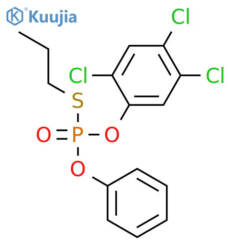 Phosphorothioic acid, O-phenyl S-propyl O-(2,4,5-trichlorophenyl) ester structure