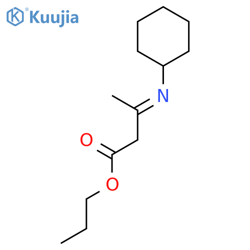Butanoic acid, 3-(cyclohexylimino)-, propyl ester structure