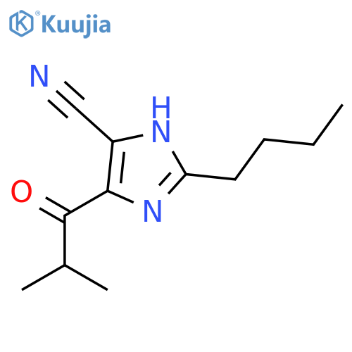 1H-Imidazole-4-carbonitrile, 2-butyl-5-(2-methyl-1-oxopropyl)- structure