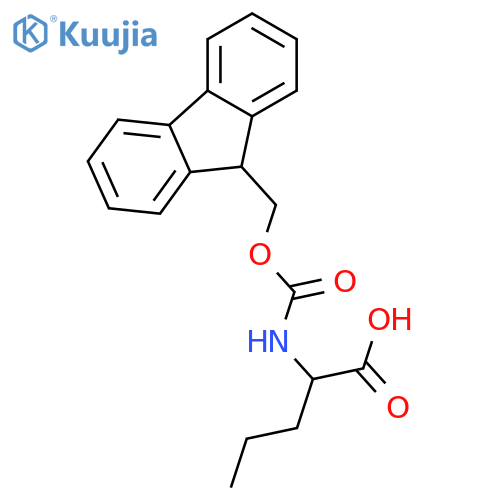 2-({(9H-fluoren-9-yl)methoxycarbonyl}amino)pentanoic acid structure