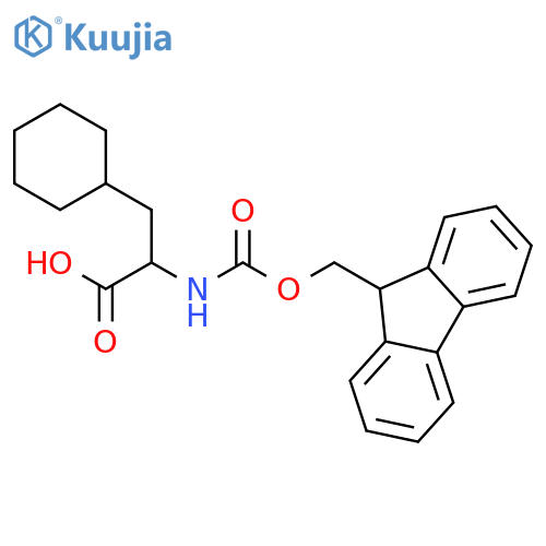 (R)-2-((((9H-Fluoren-9-yl)methoxy)carbonyl)amino)-3-cyclohexylpropanoic acid structure